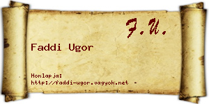 Faddi Ugor névjegykártya